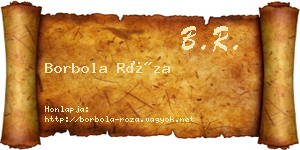 Borbola Róza névjegykártya