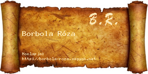 Borbola Róza névjegykártya