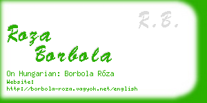 roza borbola business card